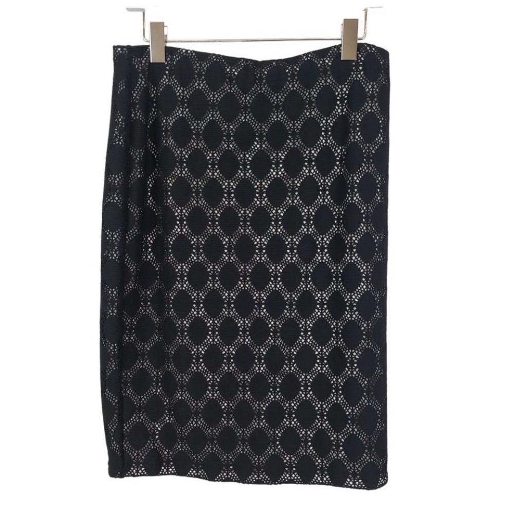 Vince Camuto Lace Overlay Stretchy Pencil Skirt Size Medium